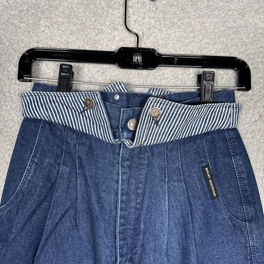 Vintage 90s Rockies High Rise Bareback Tapered Jeans Size 27/32 Blue Western